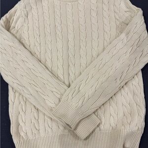 J. Crew Men's Beige Cable Knit Sweater